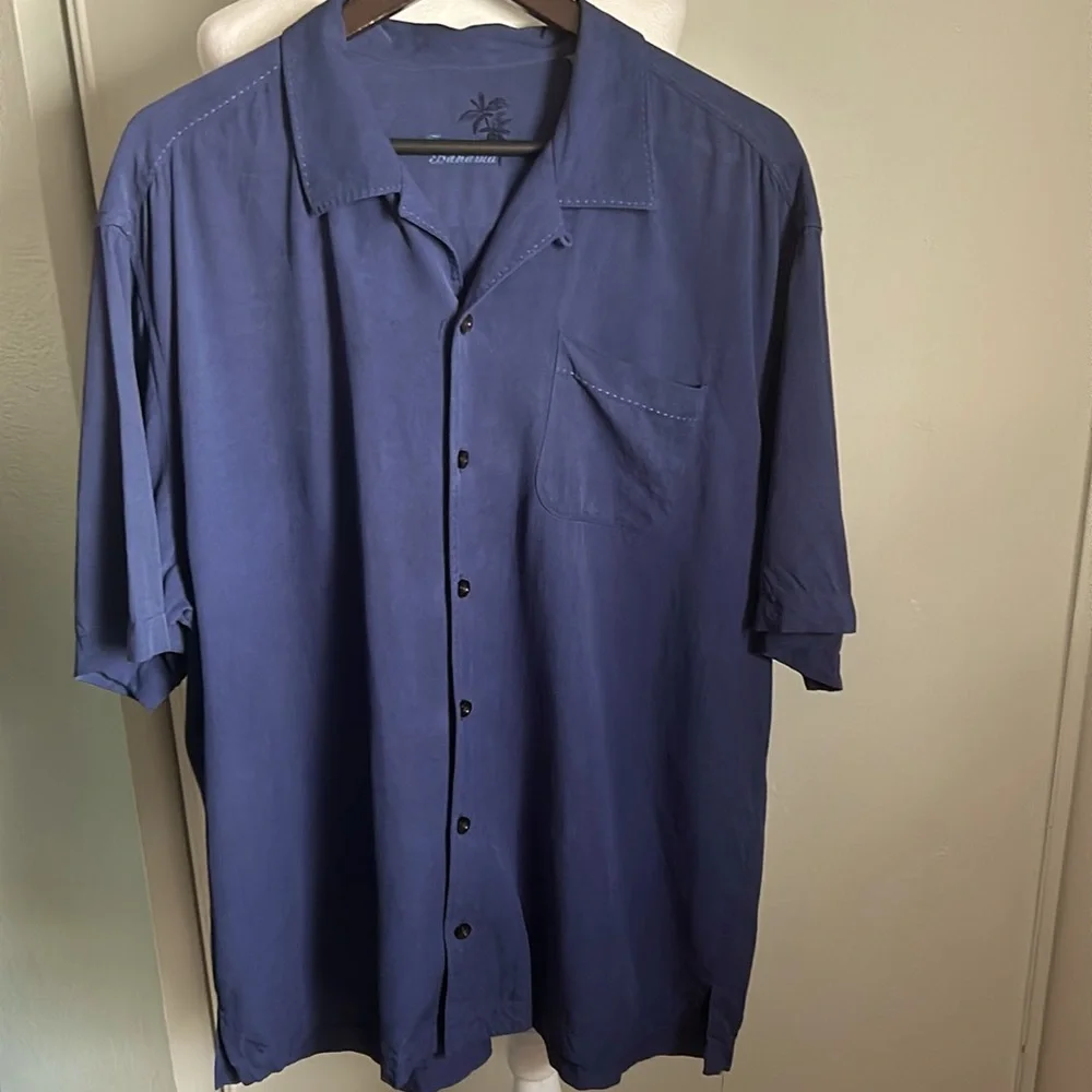 Tommy Bahama Classic Men’s Brushed Silk Short Sleeve Button Up Camp Shirt - Picture 6 of 6